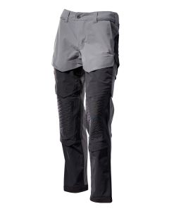 MASCOT 22279 Customized Trousers With Kneepad Pockets - Mens - Stone Grey/Black