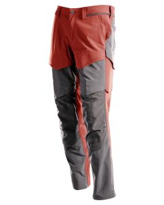 MASCOT 22379 Customized Trousers With Kneepad Pockets - Mens - Autumn Red/Stone Grey
