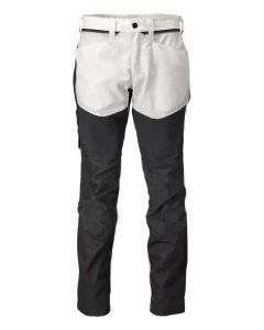 Mascot 22479 Trousers with Kneepad Pockets - Mens - White/Stone Grey