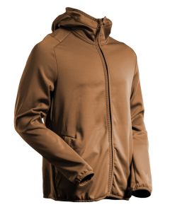 MASCOT 22586 Customized Fleece Jumper With Hood - Mens - Nut Brown