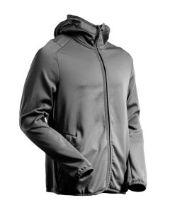 MASCOT 22586 Customized Fleece Jumper With Hood - Mens - Stone Grey