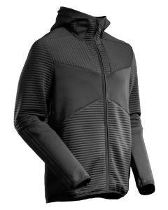 MASCOT 22603 Customized Fleece Hoodie With Zipper - Mens - Black