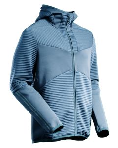 MASCOT 22603 Customized Fleece Hoodie With Zipper - Mens - Stone Blue