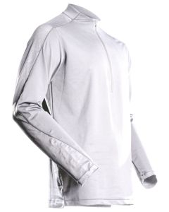 Mascot 22681 T-Shirt, Long-Sleeved, with Half Zip - Mens - White