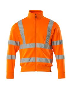 MASCOT 50115 Maringa Safe Classic Sweatshirt With Zipper - Hi-Vis Orange