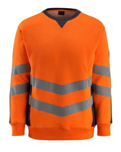 MASCOT 50126 Wigton Safe Supreme Sweatshirt - Hi-Vis Orange/Dark Navy