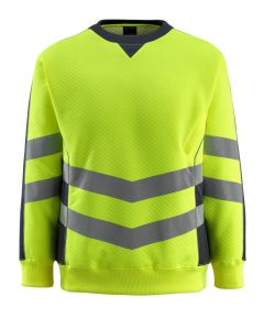 MASCOT 50126 Wigton Safe Supreme Sweatshirt - Hi-Vis Yellow/Dark Navy