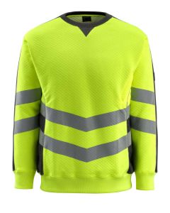 MASCOT 50126 Wigton Safe Supreme Sweatshirt - Hi-Vis Yellow/Black