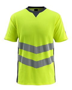 MASCOT 50127 Sandwell Safe Supreme T-Shirt - Hi-Vis Yellow/Dark Navy
