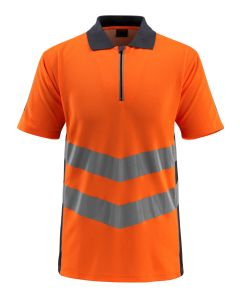 MASCOT 50130 Murton Safe Supreme Polo Shirt - Hi-Vis Orange/Dark Navy