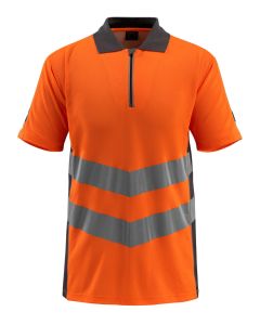 MASCOT 50130 Murton Safe Supreme Polo Shirt - Hi-Vis Orange/Dark Anthracite
