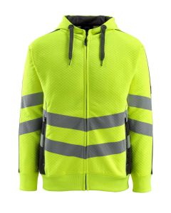 MASCOT 50138 Corby Safe Supreme Hoodie With Zipper - Hi-Vis Yellow/Black
