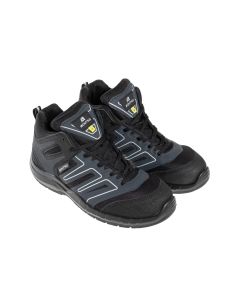 Aboutblu Professional Indianapolis Mid Safety Boot Trainer - S3 ESD SRC - Black/Grey