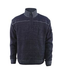 MASCOT 50354 Naxos Frontline Knitted Jumper With Half Zip - Blue Grey