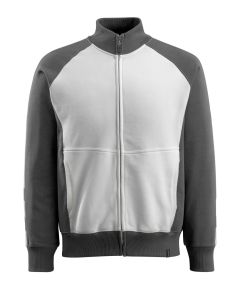 MASCOT 50565 Amberg Unique Sweatshirt With Zipper - White/Dark Anthracite