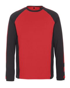 MASCOT 50568 Bielefeld Unique T-Shirt, Long-Sleeved - Red/Black