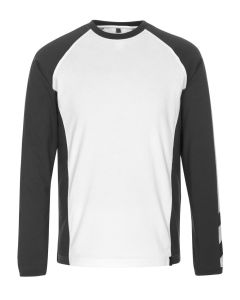 MASCOT 50568 Bielefeld Unique T-Shirt, Long-Sleeved - White/Dark Anthracite