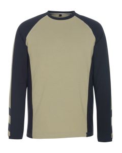 MASCOT 50568 Bielefeld Unique T-Shirt, Long-Sleeved - Light Khaki/Black