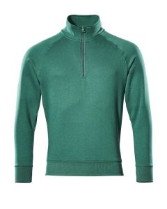 MASCOT 50611 Nantes Crossover Sweatshirt With Half Zip - Mens - Green