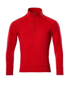 MASCOT 50611 Nantes Crossover Sweatshirt With Half Zip - Mens - Traffic Red