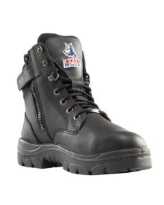 Steel Blue SOUTHERN CROSS MET Guard, Zip Ladies Safety Boots - S3, TPU - Black