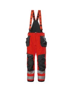 Helly Hansen 71493 Alna 2.0 Shell Construction Trousers CL2 - Hi Vis Red/Ebony