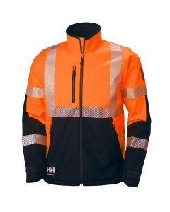 Helly Hansen 74272 ICU Softshell Jacket - Hi Vis Orange/Ebony