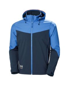 Helly Hansen 74290 Oxford Hooded Softshell Jacket - Navy/Stone Blue