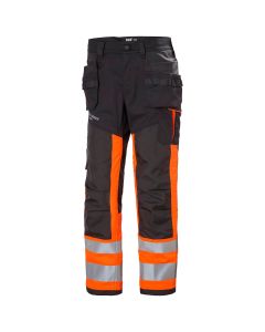 Helly Hansen 77422 Alna 2.0 Construction Trousers CL1 - Hi Vis Orange/Ebony