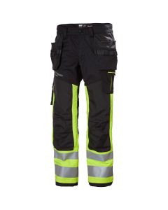 Helly Hansen 77422 Alna 2.0 Construction Trousers CL1 - Hi Vis Yellow/Ebony