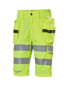Helly Hansen 77425 Alna 2.0 Construction Shorts - Hi Vis Yellow/Ebony