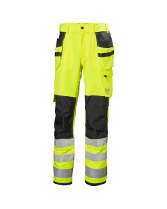 Helly Hansen 77428 Alna 4X Construction Trousers CL2 - Hi Vis Yellow/Ebony