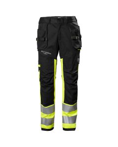 Helly Hansen 77450 Fyre Flame Retardant Construction Trousers CL1 - Hi Vis Yellow/Ebony