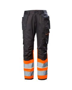 Helly Hansen 77511 Uc-Me Construction Trousers CL1 - Hi Vis Orange/Ebony