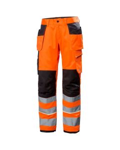 Helly Hansen 77512 Uc-Me Construction Trousers CL2 - Hi Vis Orange/Ebony