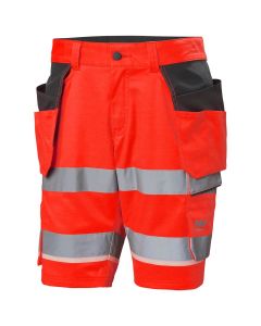 Helly Hansen 77516 Uc-Me Construction Shorts -  Hi Vis Red/Ebony