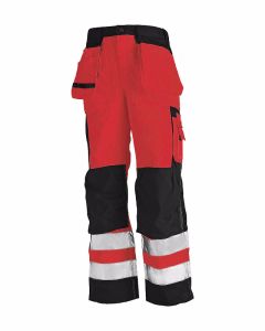 Blaklader 1533 High Visibility Trousers (Red/Black)