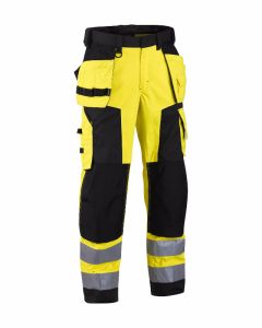 Blaklader 1568 High Visibility Craftsman Trousers - Water Repellent (Yellow/Black)
