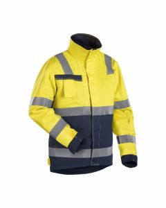 Blaklader 4068 Multinorm Winter Jacket - Hi Vis, Flame Retardant, Waterproof (Yellow/Navy Blue)