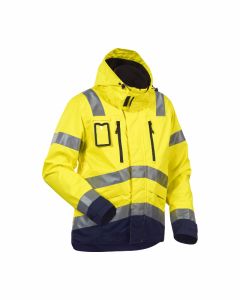 Blaklader 4837 High Vis, Waterproof Jacket (Yellow/Navy Blue)