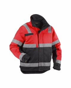 Blaklader 4862 Hi Vis Winter Jacket - Quilt Lined (Red/Black)