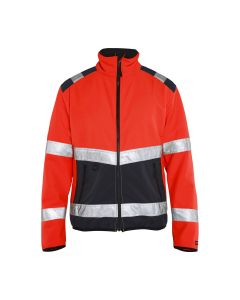 Blaklader 4877 High Vis Softshell Jacket - Waterproof (Red/Black)
