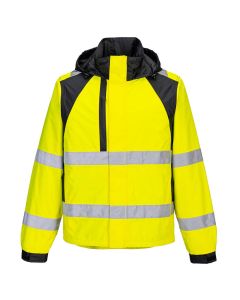 Portwest CD860 WX2 Eco Hi-Vis Rain Jacket - (Yellow/Black)