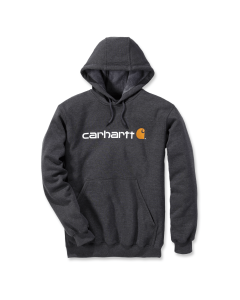 Carhartt 100074 Signature Logo Hoodie - Men's - Carbon Heather