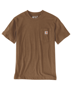 Carhartt 103296 K87 Pocket S/S T-Shirt - Men's - Oiled Walnut Heather