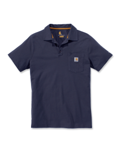 Carhartt 103569 Force Cotton Delmont Pocket Polo Shirt - Men's - Navy
