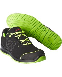 MASCOT F0210 Footwear Classic Safety Shoe - S1P - ESD - Black/Lime Green
