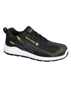 Portwest FC06 Eco Fly Composite Trainer S1PS SR FO (Black/Yellow)