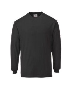 Portwest FR11 Flame Resistant Anti-Static Long Sleeve T-Shirt - (Black)