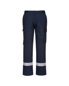 Portwest FR401 Bizflame Work Lightweight Stretch Panelled Trousers - (Navy)